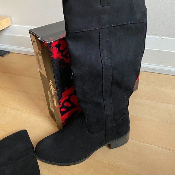 𝅺FERGALICIOUS BNIB Black Tall Riding Brown "Zephyr" - Picture 5 of 10